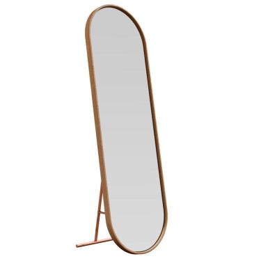 Imagem de Toucador Espelho Oval Alamanda Castanho Pé Bronze JB Bechara
