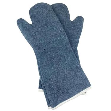 Imagem de Luva Forno Industrial 1Par 45cm ou 35cm Termica Cozinha Alta Temperatura (1Par de Luva Térmica 45cm)