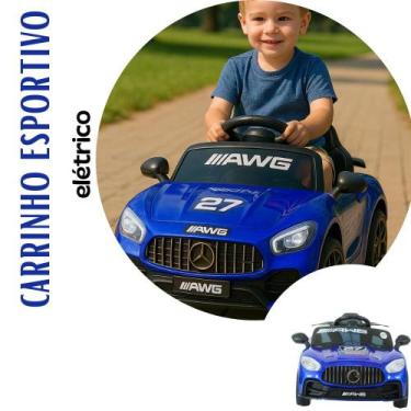 Imagem de Carrinho Elétrico esportivo Infantil c/ Controle Remoto  Azul, 12V, at