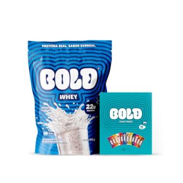 Imagem de KIT WHEY PROTEIN 3W - BOLD WHEY (900g) - Sabor: Cookies e Cream + BOLD Caixa Mista (12 Unid.)