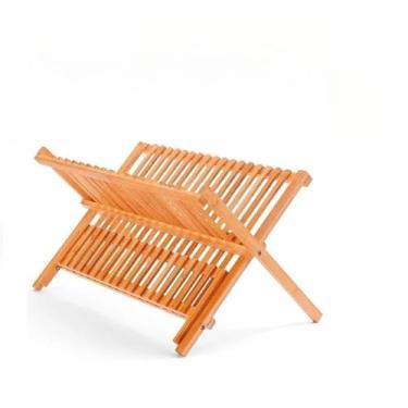 Imagem de Escorredor De Louça 43x34 Bambu 34x34 Porta Prato Copos 14 ou 11 Divisórias Prático E Fácil (14 DIVISÓRIAS (43x34cm))