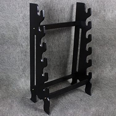 Imagem de Suporte de espada suporte de exibição de espadas, suporte para facas integrado de madeira de 6/8/10 andares, suporte grande ajustável de várias camadas, suporte para katana para armazenar várias