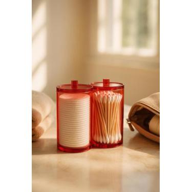 Imagem de Porta Algodão e Cotonete em Acrílico Organizador Super Resistente. - J