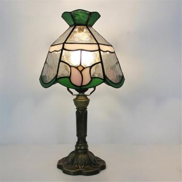 Imagem de Lâmpada de mesa vintage americana LED Luxo Criatividade Sala de estar Quarto Estudo Quarto de criança Villa Hotel Cor Vidro Mesa Luz (Estilo 20)