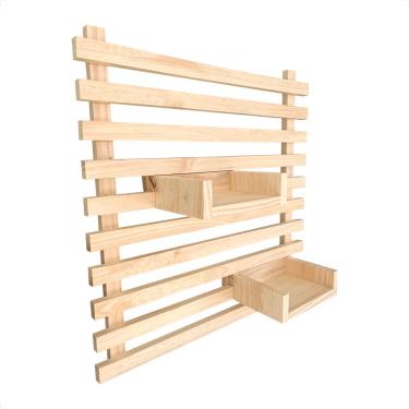 Imagem de Painel de Madeira Floreira Modular Suporte Parede Suspenso Jardim Vertical Horta