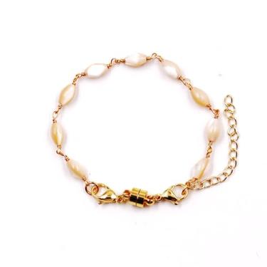 Imagem de malahill Pulseira de corrente de pedras preciosas fashion feita à mão com contas de pedra natural, presente adorável para mãe e namorada, Pedra, Pedra semiporeciou