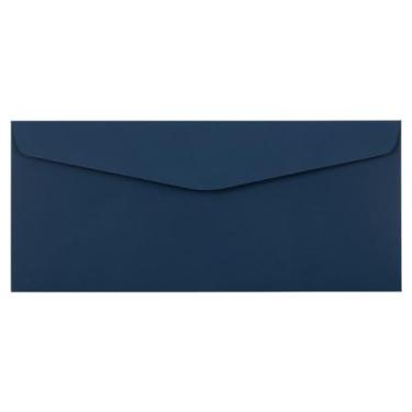 Imagem de Envelopes regulares #10 (10 x 24 cm) - Azul-marinho (50 unidades) | Perfeito para cheques, faturas, letreiros, letras, declarações | LUX-4260-103-50
