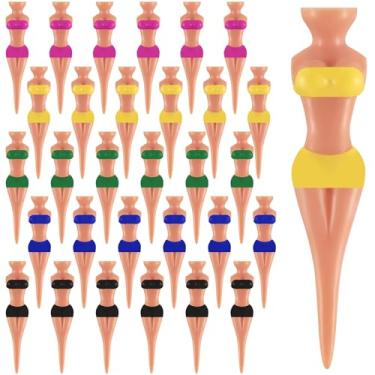 Imagem de Skylety – Camisetas de golfe divertidas para senhoras com biquíni, 76 mm/3 polegadas de plástico para golfe pin-up