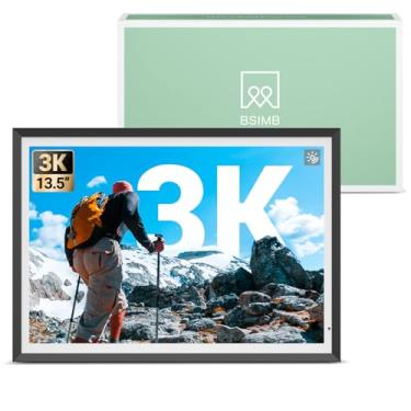 Imagem de BSIMB Moldura digital de 13,5 polegadas, resolução 3K, nitidez definitiva, tela sensível ao toque, moldura grande digital, Wi-Fi de banda dupla de 32 GB, sensor de luz, rotação automática, envie fotos
