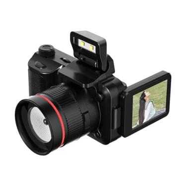 Imagem de Câmera Digital 4K para Fotografia, Câmeras de Vlogging de 48MP para YouTube Com Tela de Deslizamento de 180 ° de 2,2 Polegadas LED LIGHT, Foco Automático, para Criadores de