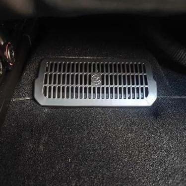 Imagem de Capa de ventilação do banco traseiro, proteção da grade de ventilação de fluxo de ar para Tesla Model 3 Highland 2024 protetor de grade de saída de ar condicionado sob o assento