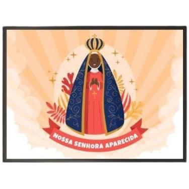 Imagem de Quadro Decorativo Nossa Senhora Aparecida Horizontal 24X18Cm