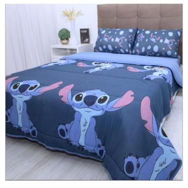 Imagem de Edredom Casal Disney Personagens 200x220cm Portallar, Big Stitch az je
