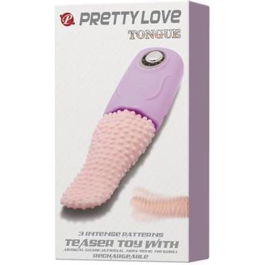 Imagem de Vibrador e Massageador Em Formato de Lingua Baile Massageador Corporal em Silicone, 3 Modos de Vibração, 19 cms