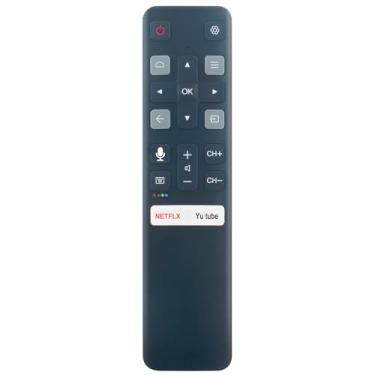 Imagem de Controle remoto de voz de substituição 06-BTZNYY-SRC802V RC802V FNR1 adequado para TCL Smart LCD LED TV 40S330 65Q637 55S430 43S434 40S334 65A443 42A342 32A345 500A445 55A547 40A343 50S546 55S546