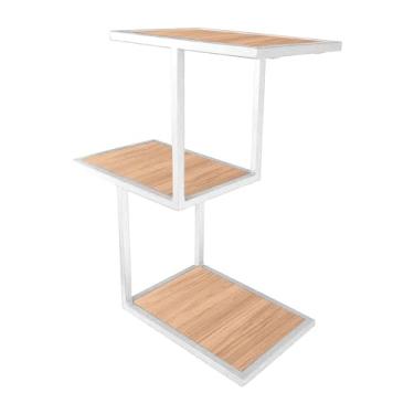 Imagem de Prateleira Nicho Para Decoração de Sala Quarto Canyon - Branco/jade