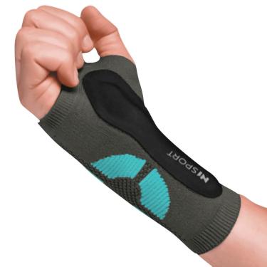 Imagem de Imobilizador De Punho Direito N1 Sports Linha Pro Cinza E Azul-M