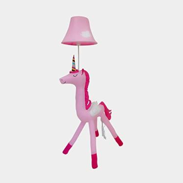 Imagem de LAOSEP Luminária De Chão Cozylight, Design Unicórnio Rosa, 130 Cm Altura, Pé Para Quarto Menina, Brinquedo Costurado À Mão Decorar Sala Estar, Com Lâmpada Led E26