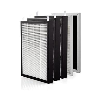 Imagem de Nuwave OxyPure Pacote com 5 filtros de substituição genuínos, 1 pré-filtro SS, 1 filtro de remoção de ozônio e 3 filtros HEPA/carbono, feito e vendido pelo fabricante original para os modelos OxyPure