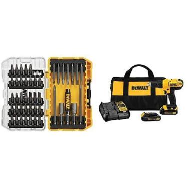 Imagem de Kit de furadeira/chave DEWALT DCD771C2 20V MAX com conjunto de 45 peça
