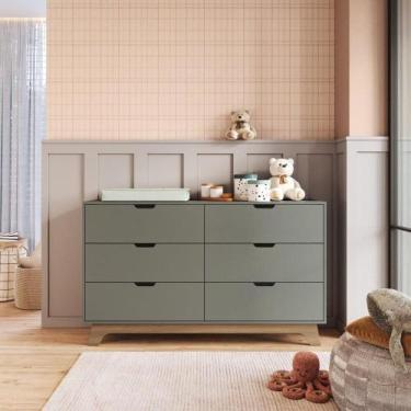 Imagem de Cômoda para Quarto Infantil 6 Gavetas 100% Mdf Alice Verti/Freijó - FD