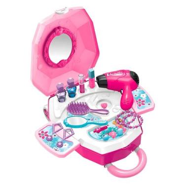Imagem de Mala Encantada 2x1 Infantil Para Menina Com Acessórios Kit Beleza Espe