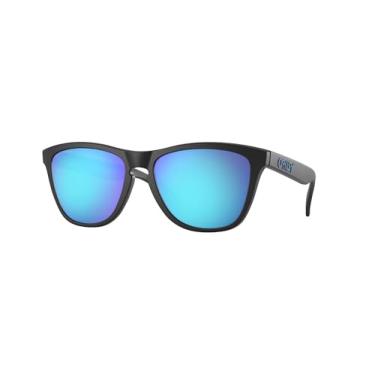 Imagem de Óculos de sol Oakley OO9245 Frogskins Low Bridge Fit Square, Preto Fosco/Prizm Safira, 54 mm