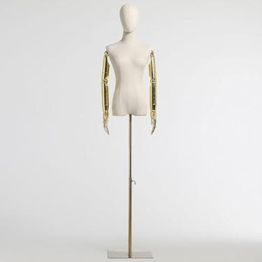 Imagem de Corpo De Manequim Torso, Manequim Ajustável, Manequim Realístico, Manequim Feminino, Altura Ajustável, W/base De Metal Manequim, Off White Linen, B