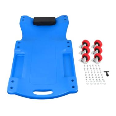 Imagem de DNA MOTORING 91.4 cm C X 43.2 cm L x 10.8 cm H Reparação de veículo baixo perfil automotivo Creeper com encosto de cabeça acolchoado, azul, TOOLS-00201-BL