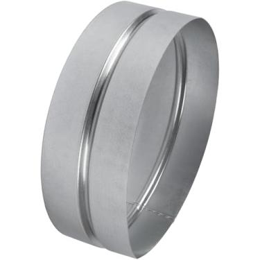 Imagem de Vent Systems Conector de duto de aço galvanizado de 20,32 cm - extensão de duto de ventilação redonda - acoplador de ventilação de secador de metal - conector de tubo mais seco
