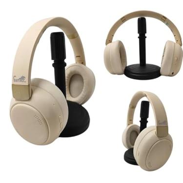 Imagem de Fone de Ouvido Bluetooth 5.3 com Cancelamento Ativo de Ruído, 40mm, 30h de Duração (Bege)