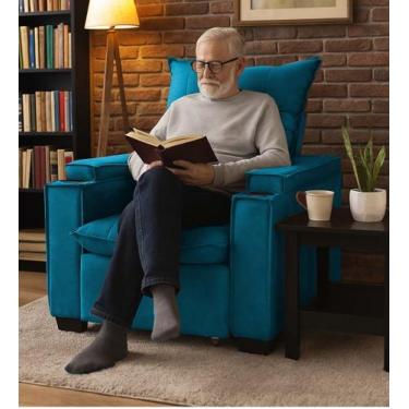 Imagem de Poltrona Papai Reclinável Pulse Porta Copos Carregador usb - B Home De