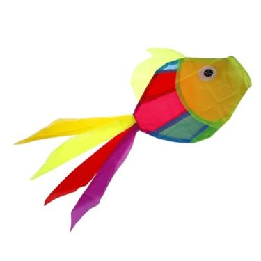 Imagem de Bothyi Meia de vento de peixe, pipa de peixe, brinquedo infantil de poliéster, meia de vento decorativa, acessórios de pipa para festas de quintal, gazebo,