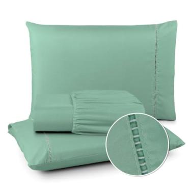 Imagem de Conjunto De Roupa De Cama 400 Linhas Simples Duplo Queen King(verde,Casal)