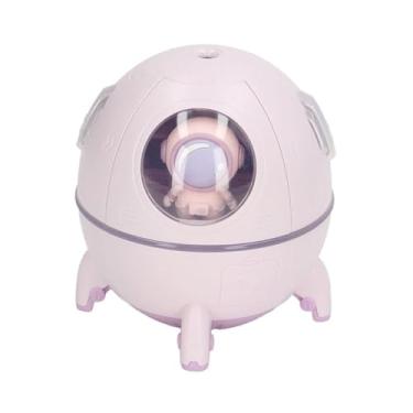 Imagem de Umidificador de Ar Astronauta Luz LED Colorida Pulverizador De Névoa USB Cápsula Espacial 220ml (Rosa)
