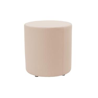 Imagem de Factory Direct Partners Otomano redondo Everday 45,7 cm; banqueta estofada de vinil para espaços pequenos, leve e modular para assentos extras, descanso ou apoio para os pés, 48 cm de altura