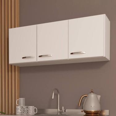 Imagem de Armário Aéreo Modulado Fidelitá Suiça 120cm 3 Portas Branco