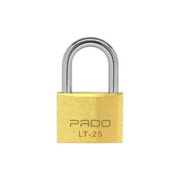 Imagem de Cadeado Pado Pequeno Armário Mala Corrente Latão 25mm, dourado