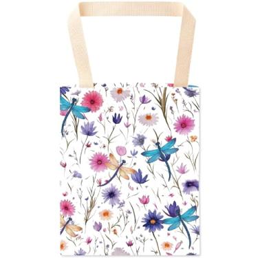 Imagem de CREATCABIN Libélula Saco de lixo de carro pendurado saco de lixo de carro organizador de assento ac caixote do lixo bonito impresso alça de uma mão lixo para acessórios de carro veículo viajando