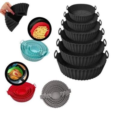 Imagem de Conjunto 60 Formas De Silicone Air Fryer Forno Micro Ondas - Top Rio