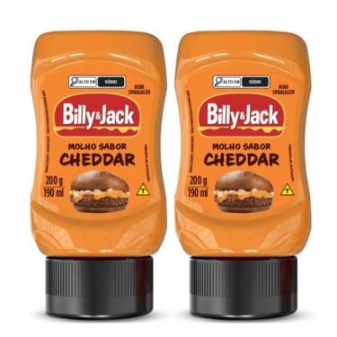 Imagem de Kit 2 Molho Billy & Jack Cheddar 200g