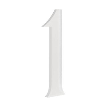 Imagem de HASWARE Número de casa autoadesivo de 10 cm - à prova d'água e resistente ao clima - fácil instalação para porta postal de caixa de correio doméstica (prata, 1)