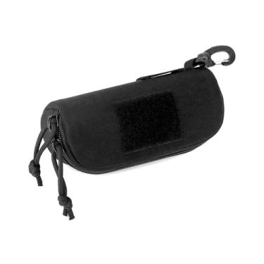 Imagem de QWORK Estojo tático para óculos de sol – Bolsa de óculos de sol de nylon 1000D à prova de choque com zíper duplo e fivela de liberação rápida