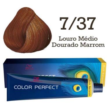 Imagem de Coloração Color Perfect 7/37 Louro Médio Dourado Marrom  Wella - Wella
