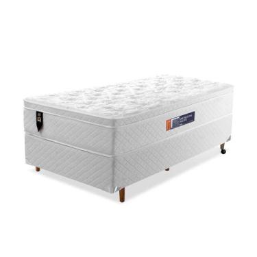 Imagem de Conjunto Cama Box Solteiro Espuma D33 San Diego One Face 78x188 Branco