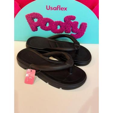 Imagem de Chinelo Usaflex Feminino Adulto Poofy, Preto, 38