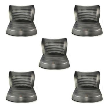 Imagem de 5 KIT Assento/Encosto em Plastico Preto Masticmol Iso Polipro