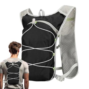 Imagem de Mochila Para Atividades Com Água Corrente,Mochila com Reservatório de Água - Colete Respirável Com Alças Ajustáveis e Elementos Refletores Para Aventura Ciclismo Caça Corrida Escalada