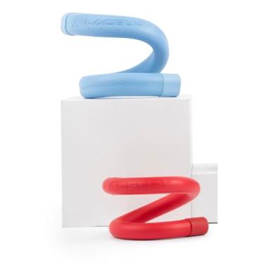 Imagem de LaceUp Pacote combo 8/12 treinamento de hóquei em campo | Aprovado pelos EUA | Velocidade de construção e potência | Renda de tiro de 227 g incluída (azul claro/vermelho)