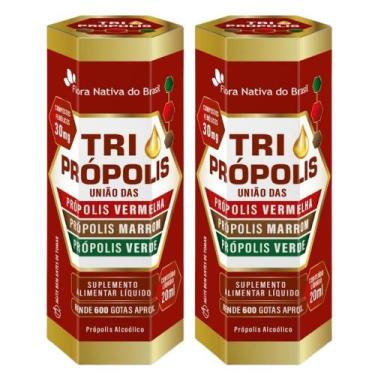 Imagem de KIT 2X Tri Própolis Em Gotas ( Própolis Vermelha, Verde e Marrom) 20ml